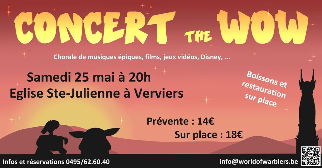 Visuel du concert de The WoW le 25 mai à Sainnte-Julienne Verviers.
